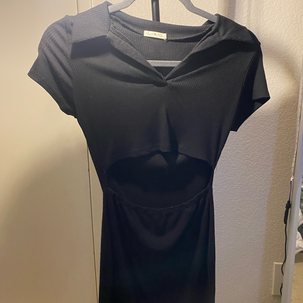Black mini dress